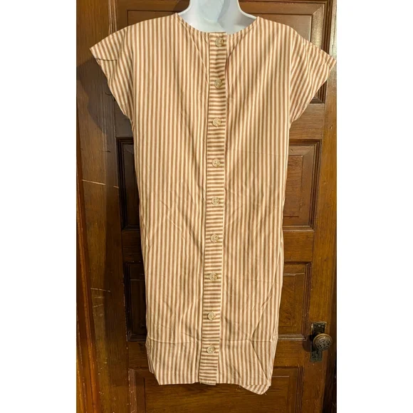 Madewell Button Back Easy Striped Dress - Picture 7 of 13